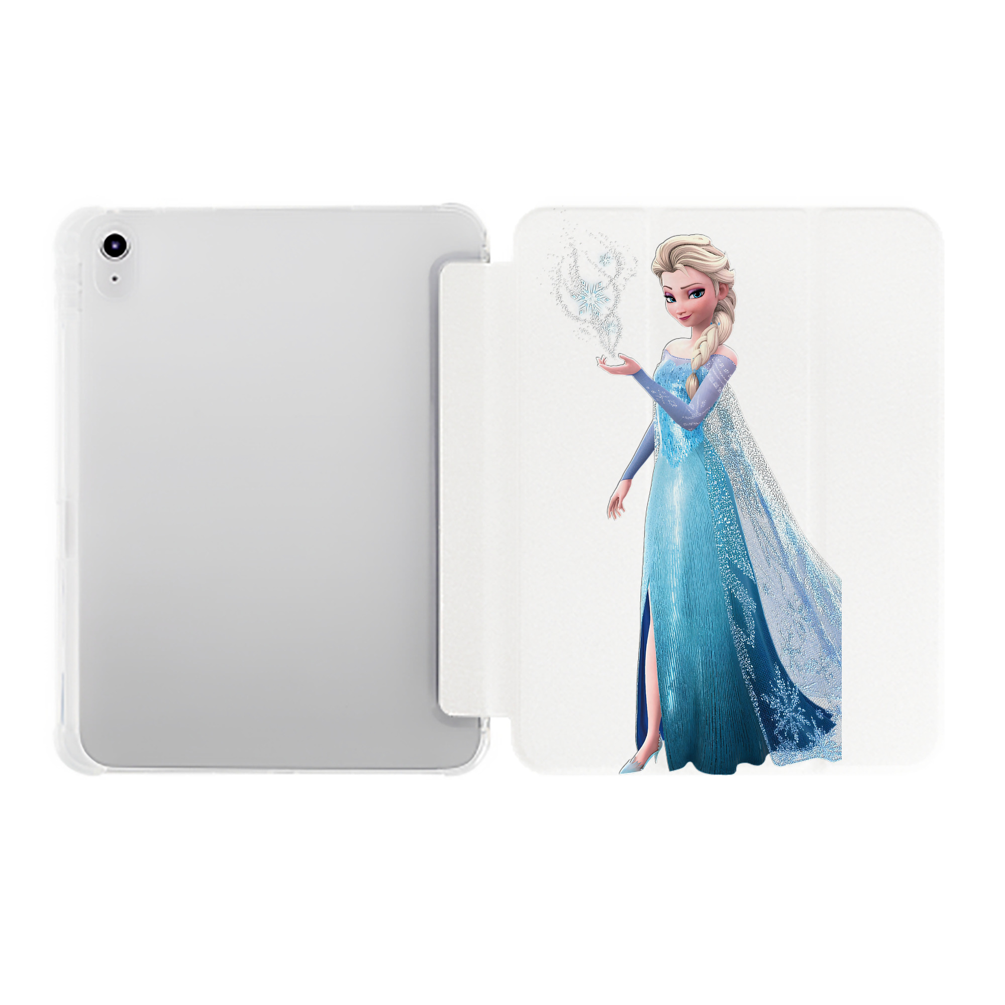 （画像用） アナと雪の女王 アンナ エルサ Frozen Anna Elsa IPad ケース ペン収納付き 三つ折りスタンド PUレザー×シリコン 対応機種9.5/10.5/10.9インチ